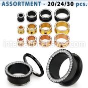 blk433 tunnels gauges anodized surgical steel 316l ear lobe