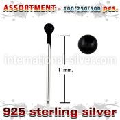 blk447 bend it to fit nose studs silver 925 nose