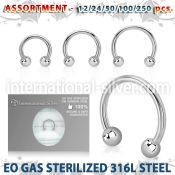 blk474 horseshoes surgical steel 316l belly button
