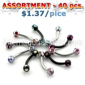 blk47 micro curved barbells surgical steel 316l eyebrow