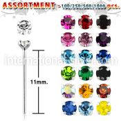 blk497 bend it to fit nose studs silver 925 belly button