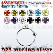 blk544 nose hoop silver 925 nose