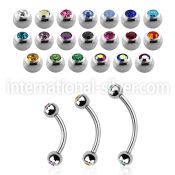 bn18jb3 surgical steel eyebrow bananas eyebrow piercing