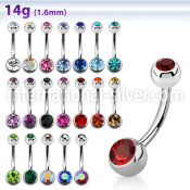 bn2cs belly rings surgical steel 316l belly button
