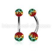 bn2frsr belly rings surgical steel 316l belly button