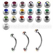 bnjb25xs surgical steel eyebrow bananas eyebrow piercing