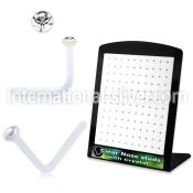 brac3 l shape nose studs acrylic body jewelry nose