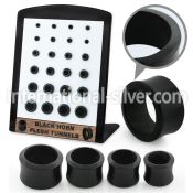 brdphk black horn double flare tunnels 24pcs