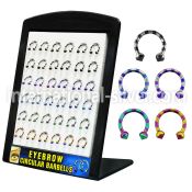 brmix23 horseshoes anodized surgical steel 316l belly button