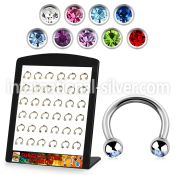 brmix24 horseshoes surgical steel 316l belly button