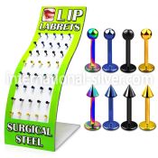 brmlb9 labrets lip rings anodized surgical steel 316l labrets chin