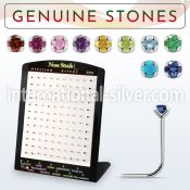 brnspge l shape nose studs silver 925 nose