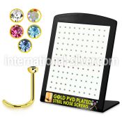 brnstc3 l shape nose studs anodized surgical steel 316l nose