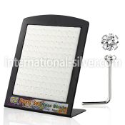 brnszc l shape nose studs silver 925 nose