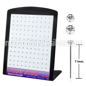 brnymc10 sterling silver studs round gem tops