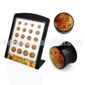 brpg124 plugs gauges acrylic body jewelry ear lobe