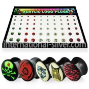 brpg157 plugs gauges acrylic body jewelry ear lobe