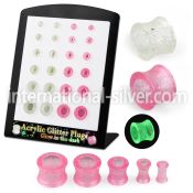 brpg176 tunnels gauges acrylic body jewelry ear lobe