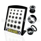 brpg98 tunnels gauges acrylic body jewelry ear lobe