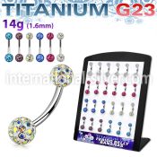 brubn5 belly rings titanium g23 implant grade belly button