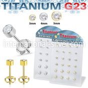 bruerbzr1 titanium earring studs 20g press fit cz 12 pairs