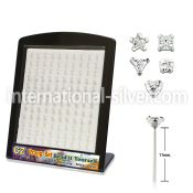 brzymc bend it to fit nose studs silver 925 belly button