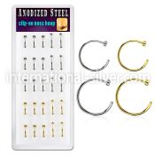 bxcln8 fake illusion body jewelry anodized surgical steel 316l nose