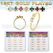 bxnhmx9 18 k plated silver seamless nose ring hoop 20g 18