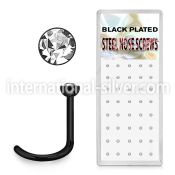 bxns6 l shape nose studs anodized surgical steel 316l nose