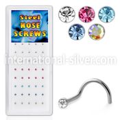 bxs103b l shape nose studs surgical steel 316l nose
