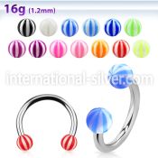 cbebe horseshoes surgical steel 316l with acrylic parts belly button