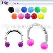 cbesab horseshoes surgical steel 316l with acrylic parts belly button