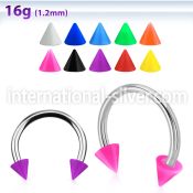 cbesacn horseshoes surgical steel 316l with acrylic parts belly button