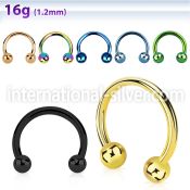 cbetb horseshoes anodized surgical steel 316l ear lobe