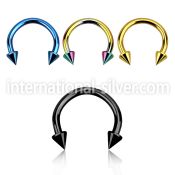 cbetcn25 horseshoes anodized surgical steel 316l belly button