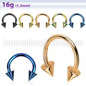 cbetcn4 horseshoes anodized surgical steel 316l belly button