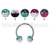 cbfr6e horseshoes surgical steel 316l belly button