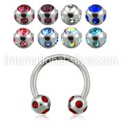 cbjb5 horseshoes surgical steel 316l belly button