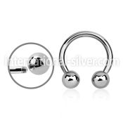 cbr12b horseshoes surgical steel 316l ear lobe