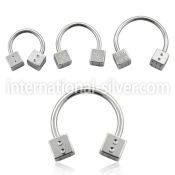 cbsdi5 horseshoes surgical steel 316l belly button