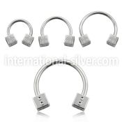 cbsdi horseshoes surgical steel 316l belly button
