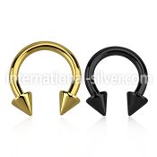 cbtcn10 horseshoes anodized surgical steel 316l belly button