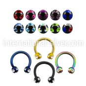 cbtjb3 horseshoes anodized surgical steel 316l belly button