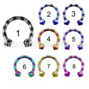 cbtl16 horseshoes anodized surgical steel 316l belly button