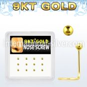 d9gsc5 l shape nose studs gold nose