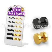 dacb106 cheaters  illusion plugs and tapers anodized surgical steel 316l ear lobe