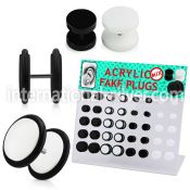 dacb112 cheaters  illusion plugs and tapers acrylic body jewelry belly button