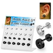 dacb135 cheaters  illusion plugs and tapers anodized surgical steel 316l ear lobe