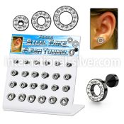dacb142 cheaters  illusion plugs and tapers anodized surgical steel 316l ear lobe