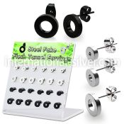dacb195 cheaters  illusion plugs and tapers anodized surgical steel 316l ear lobe